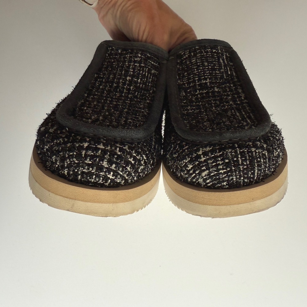P448 Italy Bubble Shaka Slip On Gray Houndstooth Chunky Vibram Sole Shoes 7 7.5 - Picture 5 of 8